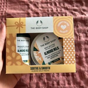 The Body Shop treats (satsuma, strawberry, almond milk)